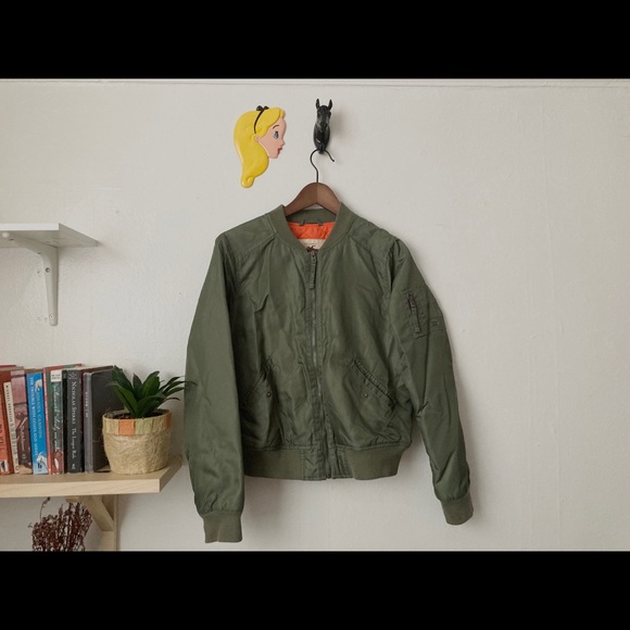 Hollister Olive Bomber Jacket - Picture 1 of 2